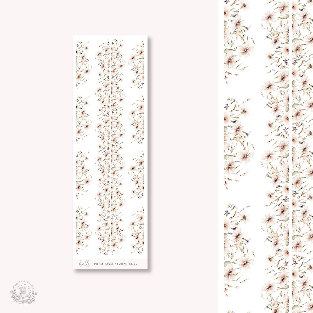 Coffee Lover - floral trims | planner stickers