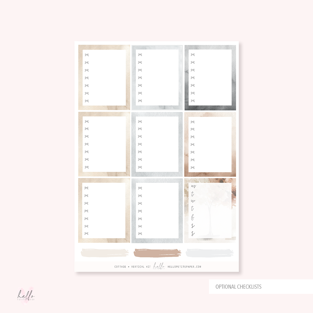 Cottage - planner sticker kit