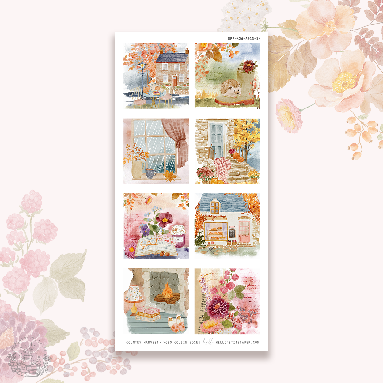 Country Harvest- Hobonichi cousin boxes stickers