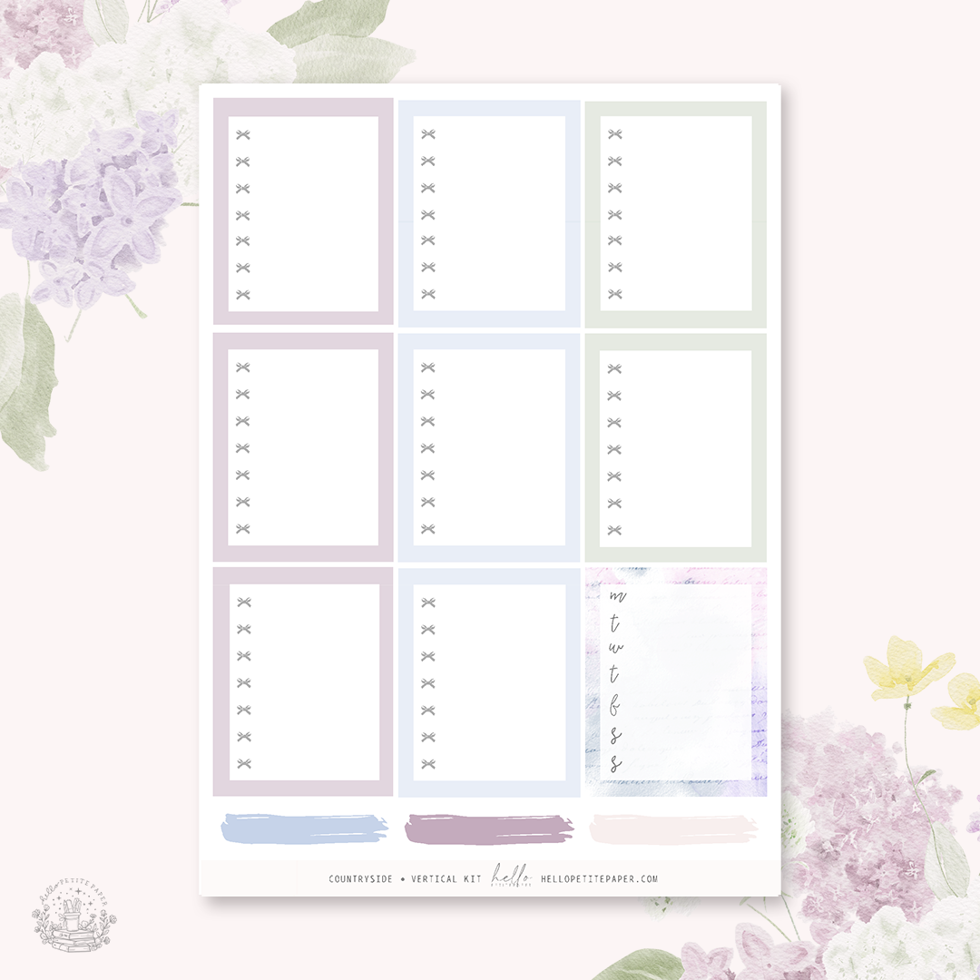 Countryside - planner sticker kit (4 sheets or a la carte)