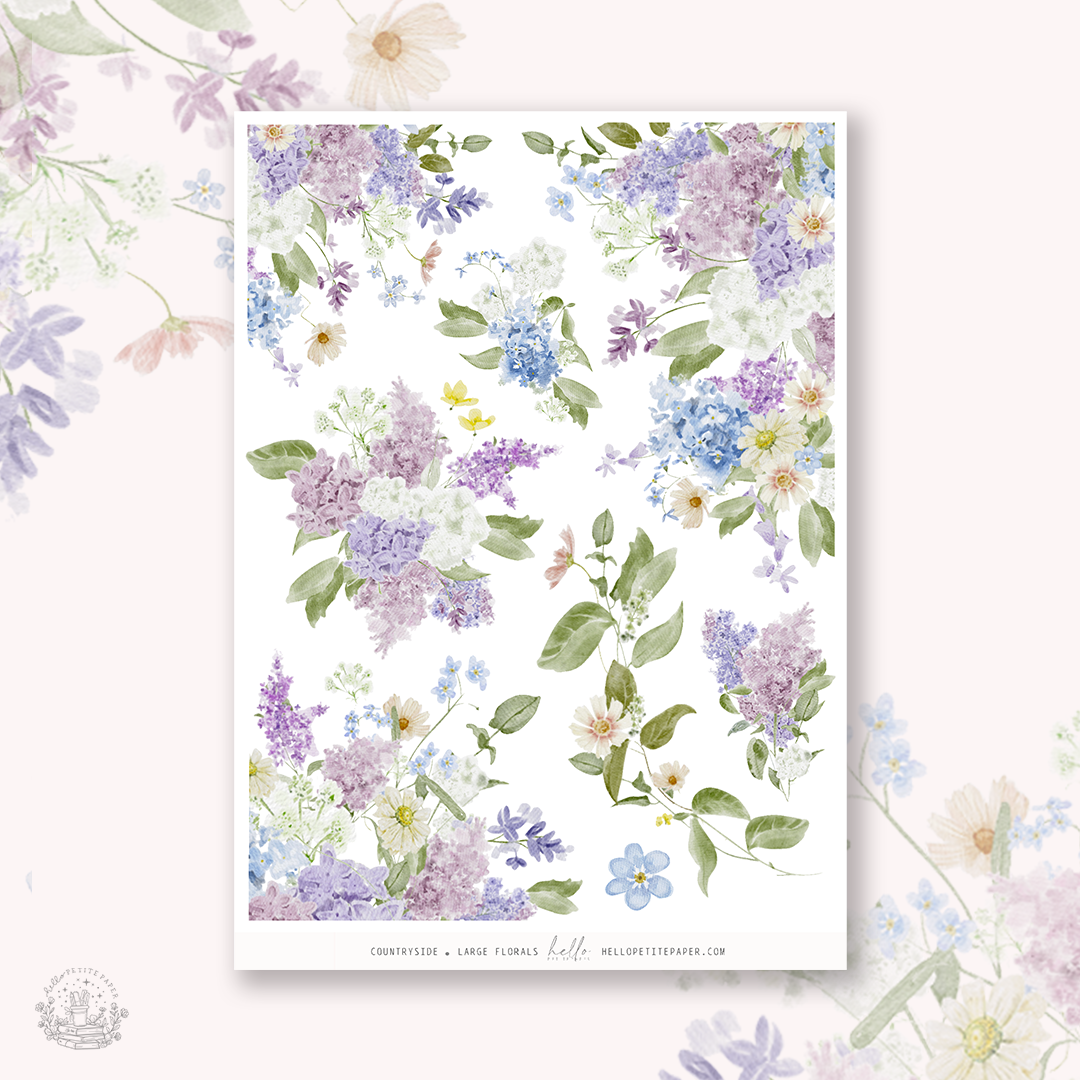 Countryside - Large Floral Deco Stickers