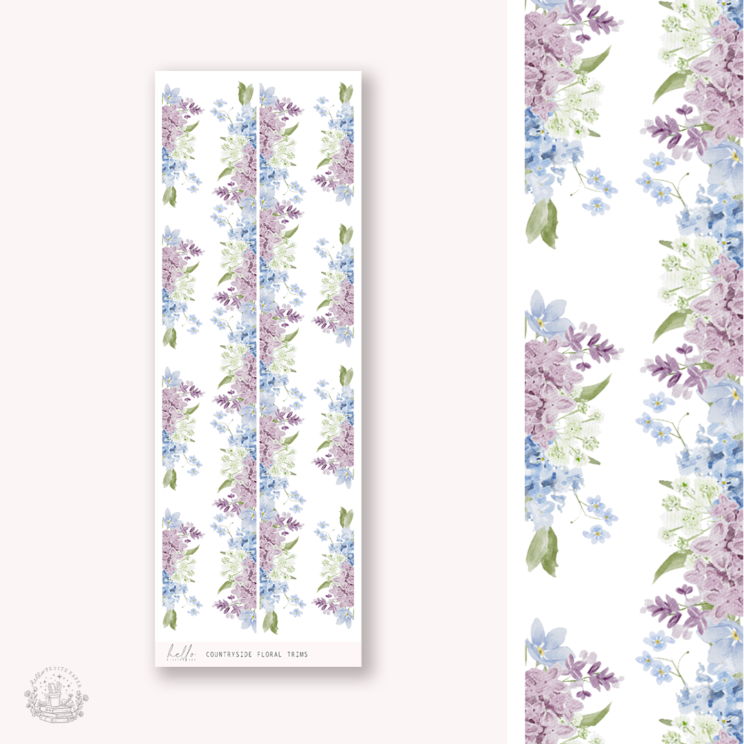 Countryside - floral trims | planner stickers