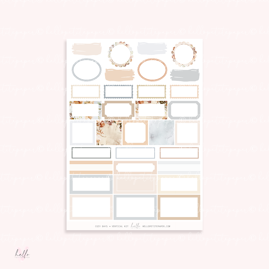 Cozy Days - planner sticker kit