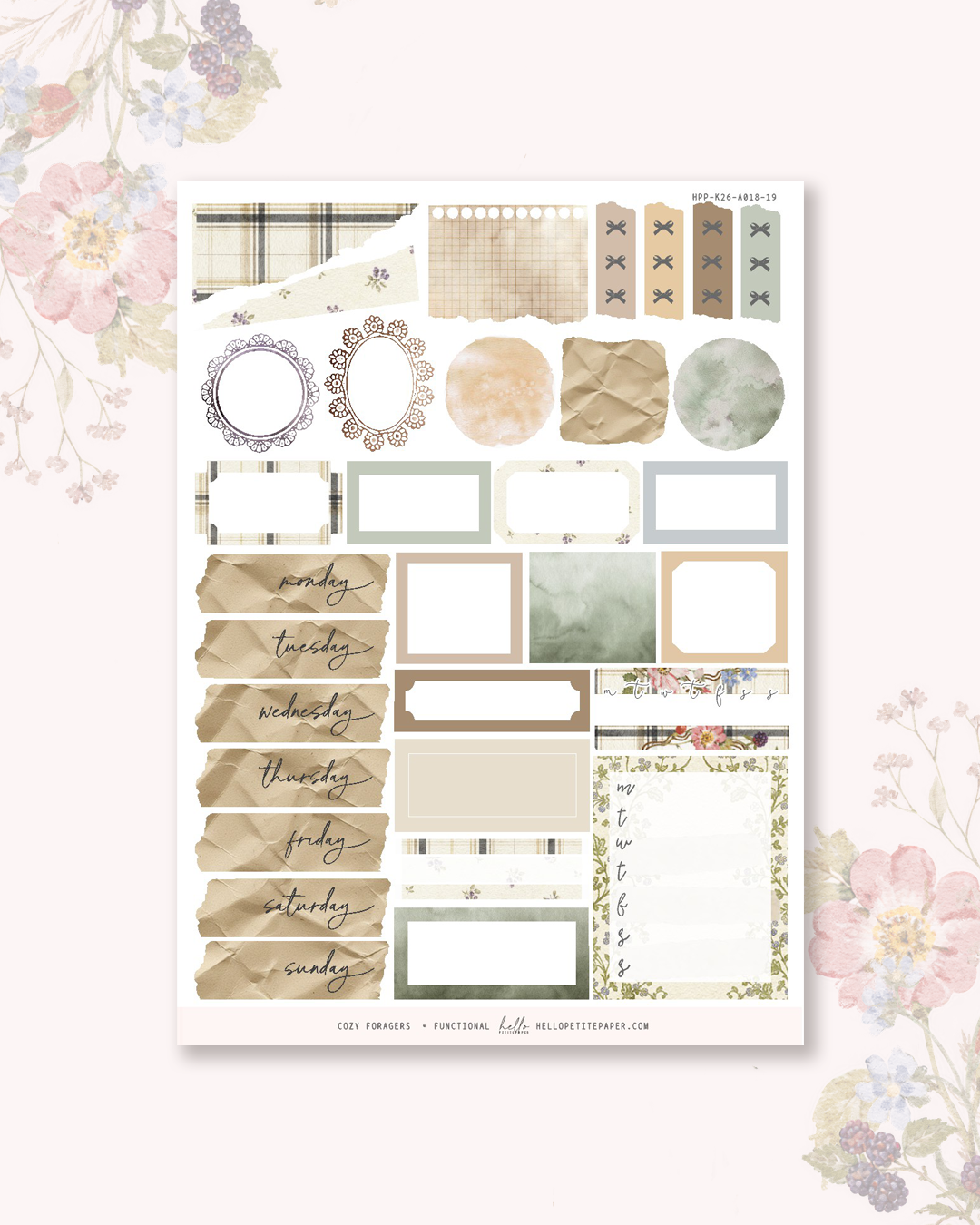 Cozy Foragers - FUNCTIONAL STICKERS.
