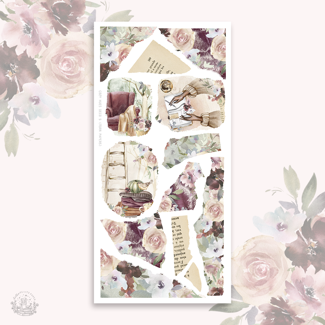 Cozy Hues - Deco stickers 5 (torn papers)