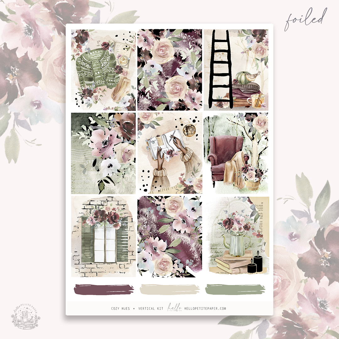 Cozy Hues - FOILED sticker kit