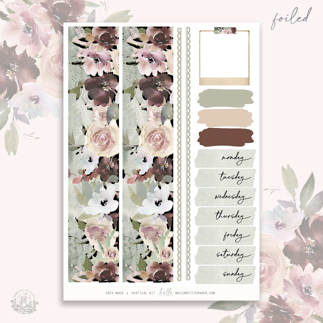 Cozy Hues - FOILED sticker kit