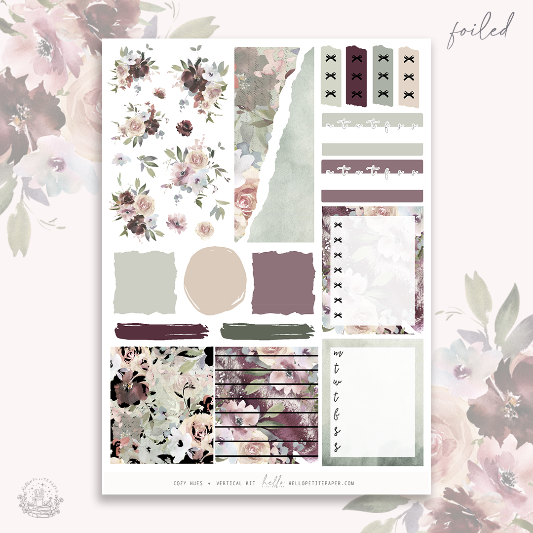 Cozy Hues - FOILED sticker kit
