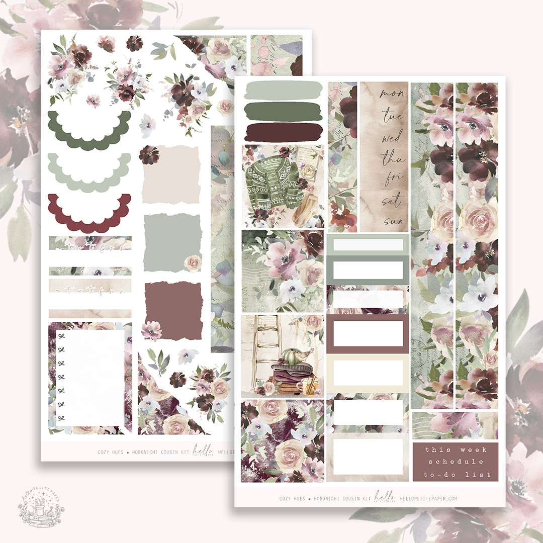 Cozy Hues - Hobonichi Cousin Sticker Kit