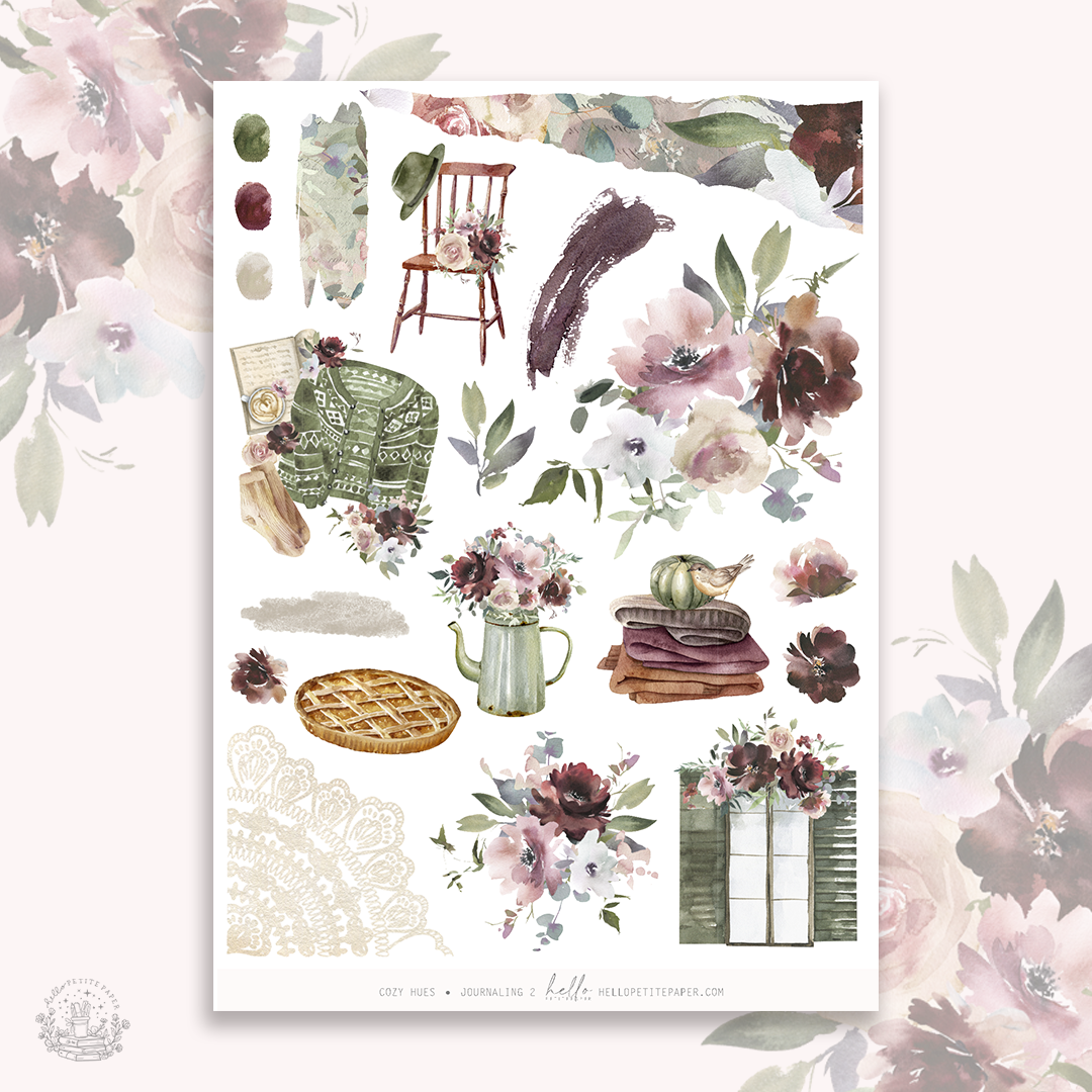 Cozy Hues - Journaling Sticker Kit