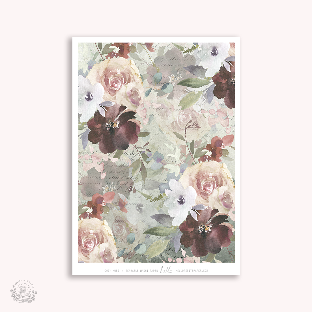 Cozy Hues | tearable washi sticker sheet