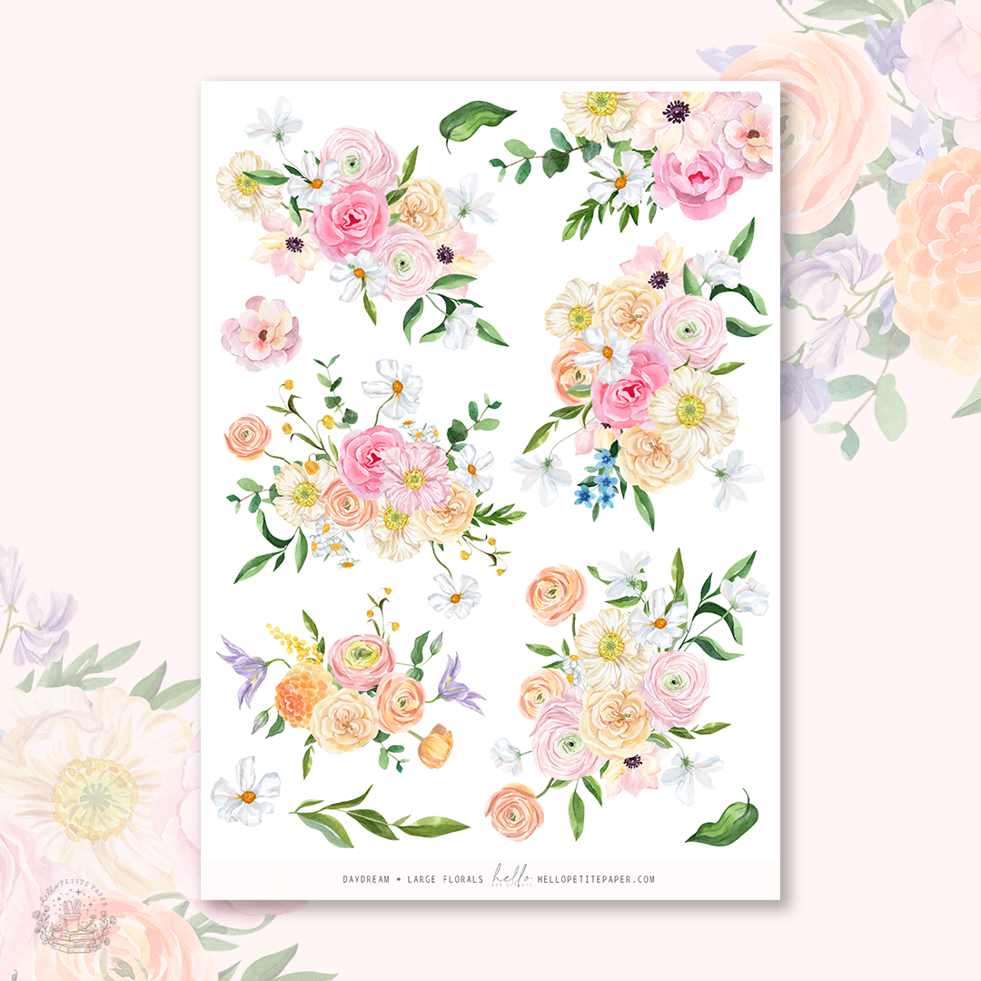 Daydream - Large Floral Deco Stickers