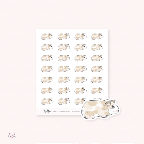 Doodle Icons (GUINEA PIG) | hand-drawn planner stickers