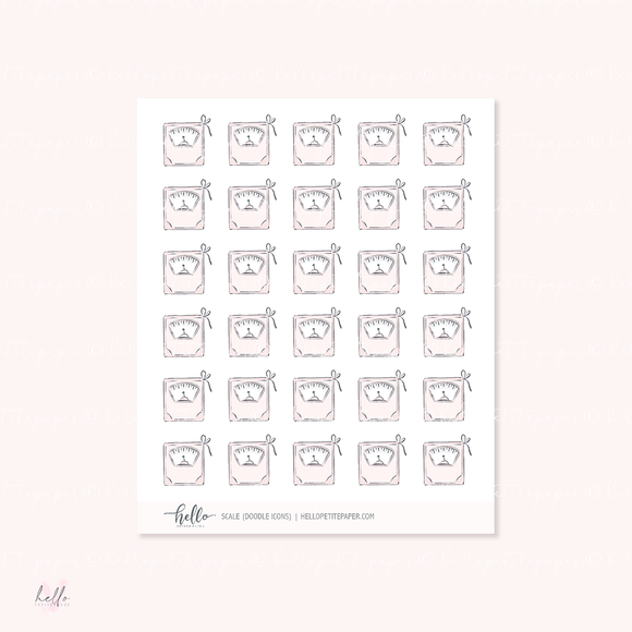 Doodle Icons (SCALE) | hand-drawn planner stickers