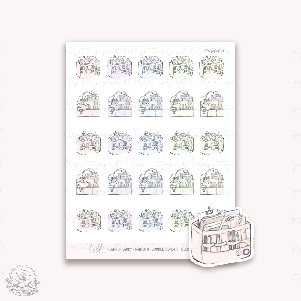 Doodle Icons (PLANNER CADDY) | hand-drawn planner stickers