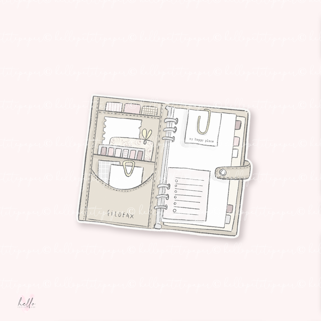 Holographic doodle STICKER die-cuts (OPEN RING PLANNER)