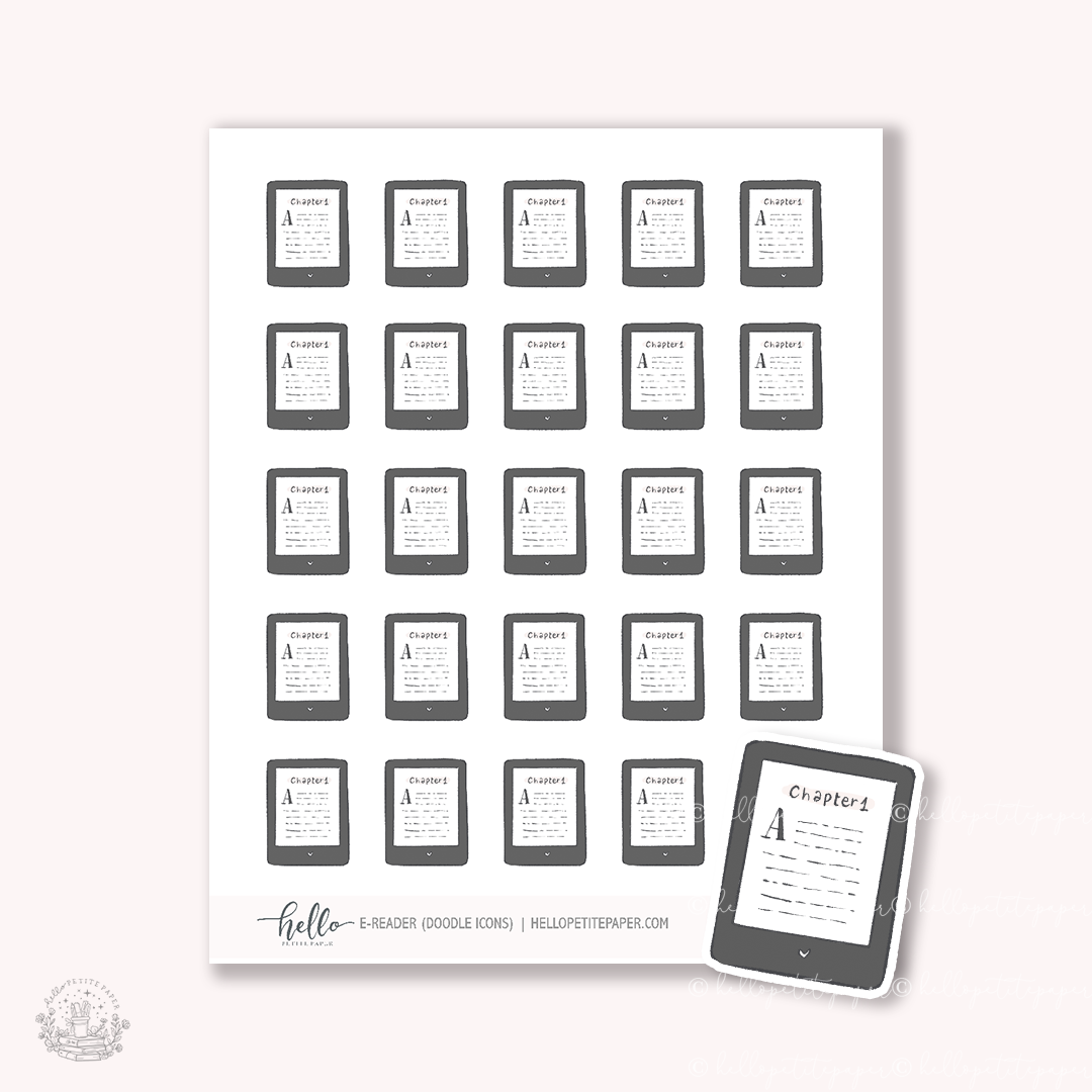 Doodle Icons (EREADER) | hand-drawn planner stickers