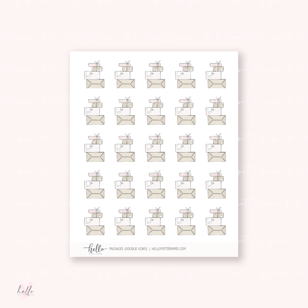 Doodle Icons (PACKAGES) | hand-drawn planner stickers
