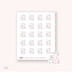 Doodle Icons (SHOWER) | hand-drawn planner stickers