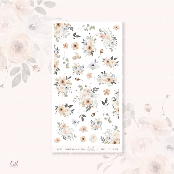 Endless Summer - floral deco, planner stickers