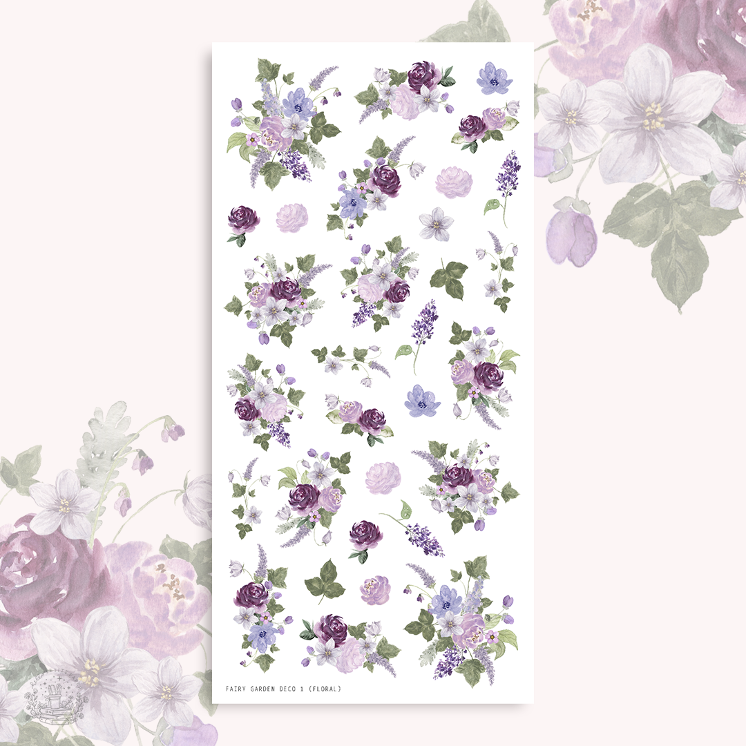 Fairy Garden - Deco stickers 1 (florals)