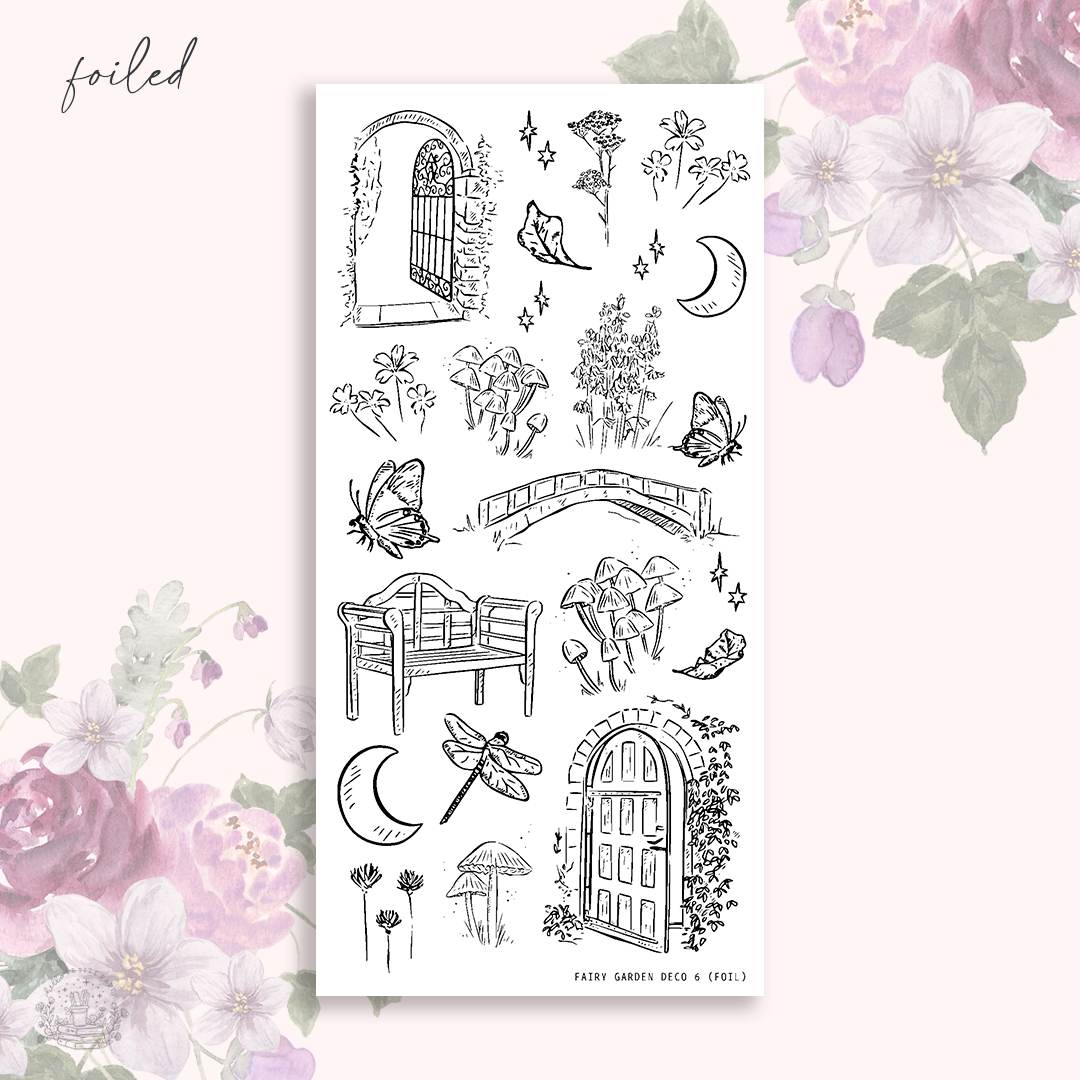 Fairy Garden - Deco stickers 6 (foiled deco)
