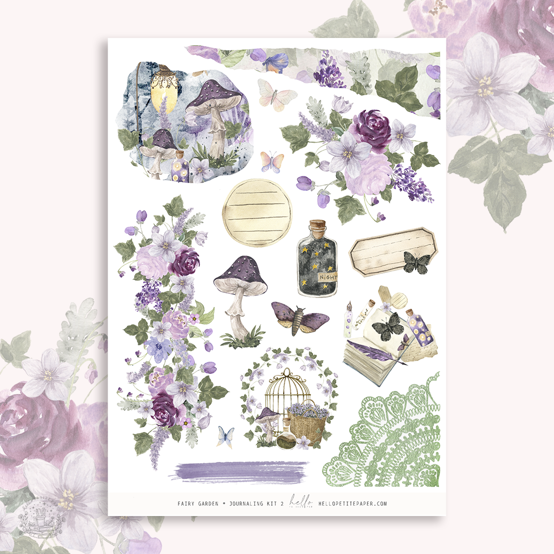 Fairy Garden - Journaling Sticker Kit