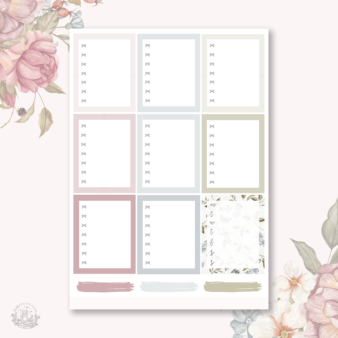 Fluttering Meadows - FOILED KIT - premium matte paper sticker kit