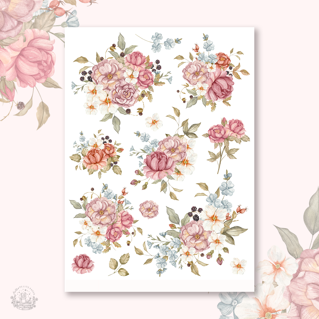 Fluttering Meadows - Large Floral Deco Stickers