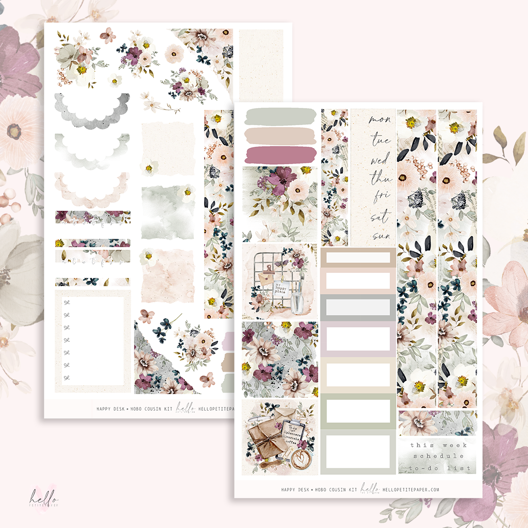 Happy Desk - Hobonichi Cousin Sticker Kit