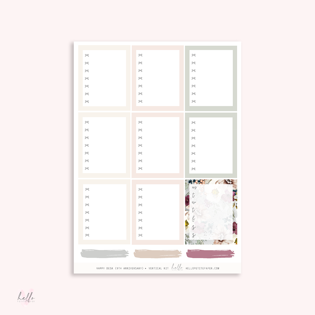 Happy Desk - FOILED KIT - premium matte paper sticker kit