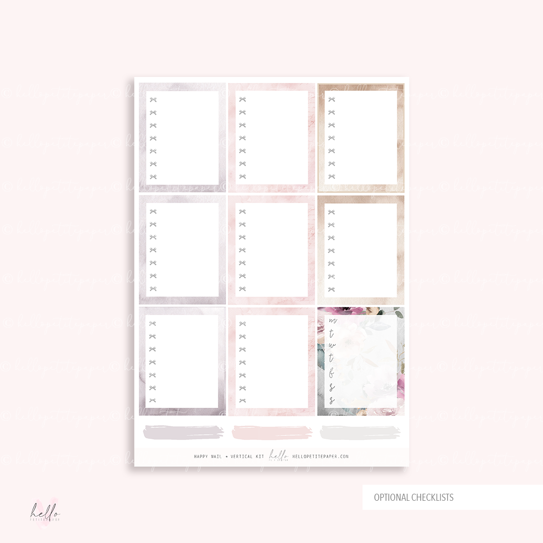 Happy Mail - planner sticker kit