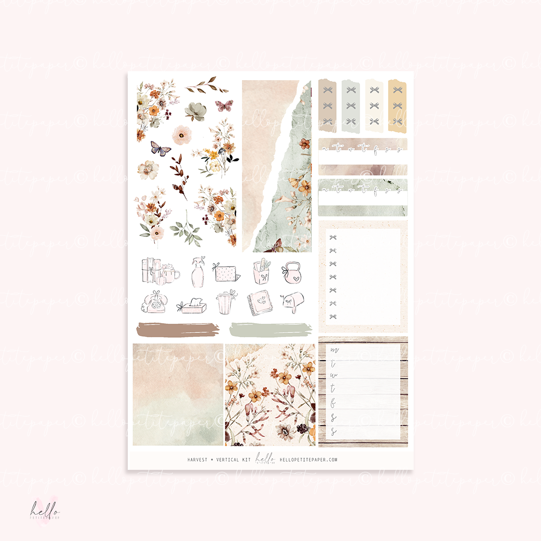 Harvest - planner sticker kit