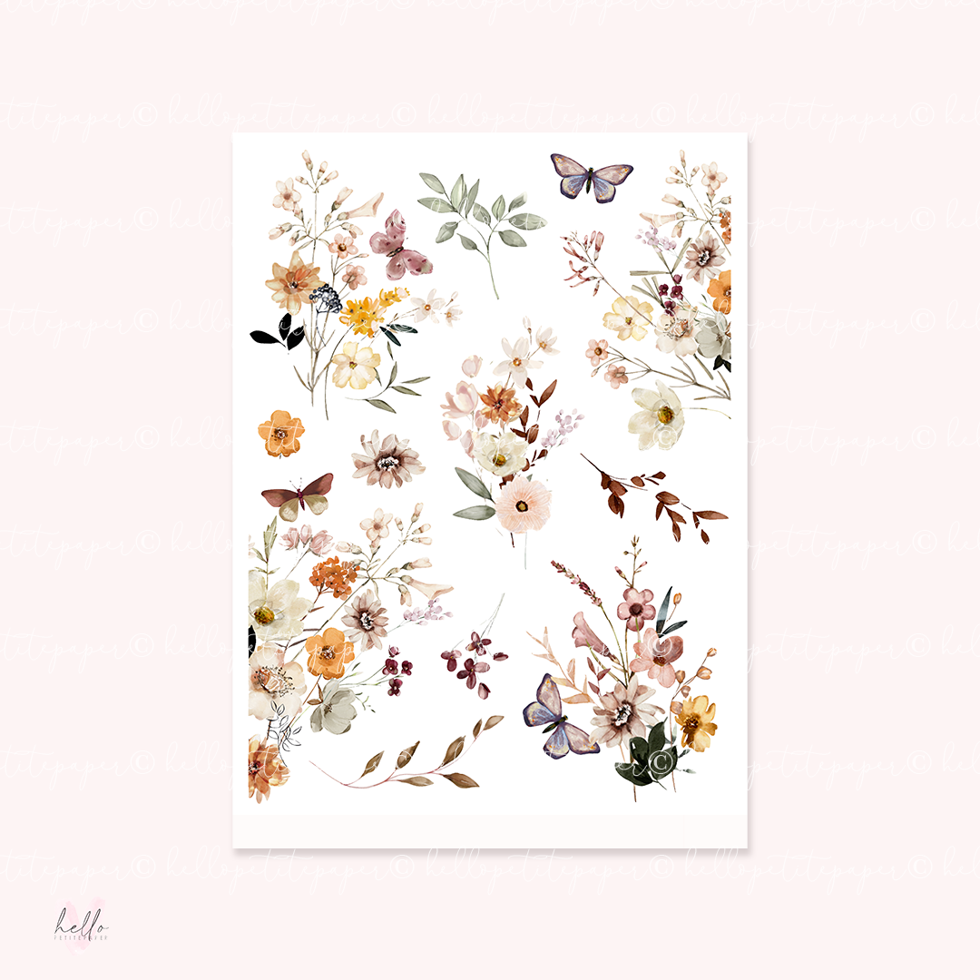 Harvest - Large Floral Deco Stickers