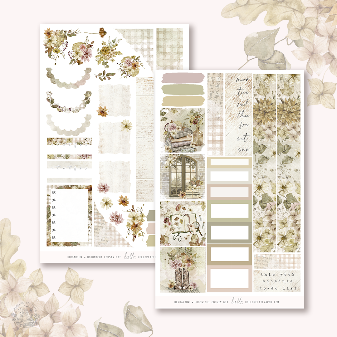 Herbarium - Hobonichi Cousin Sticker Kit
