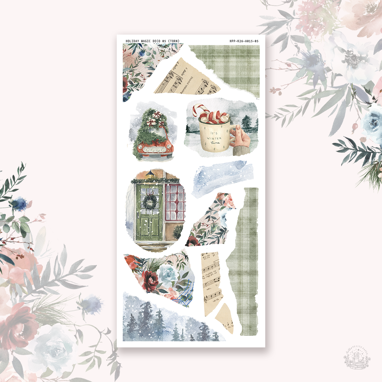Holiday Magic - Deco stickers 5 (torn papers)