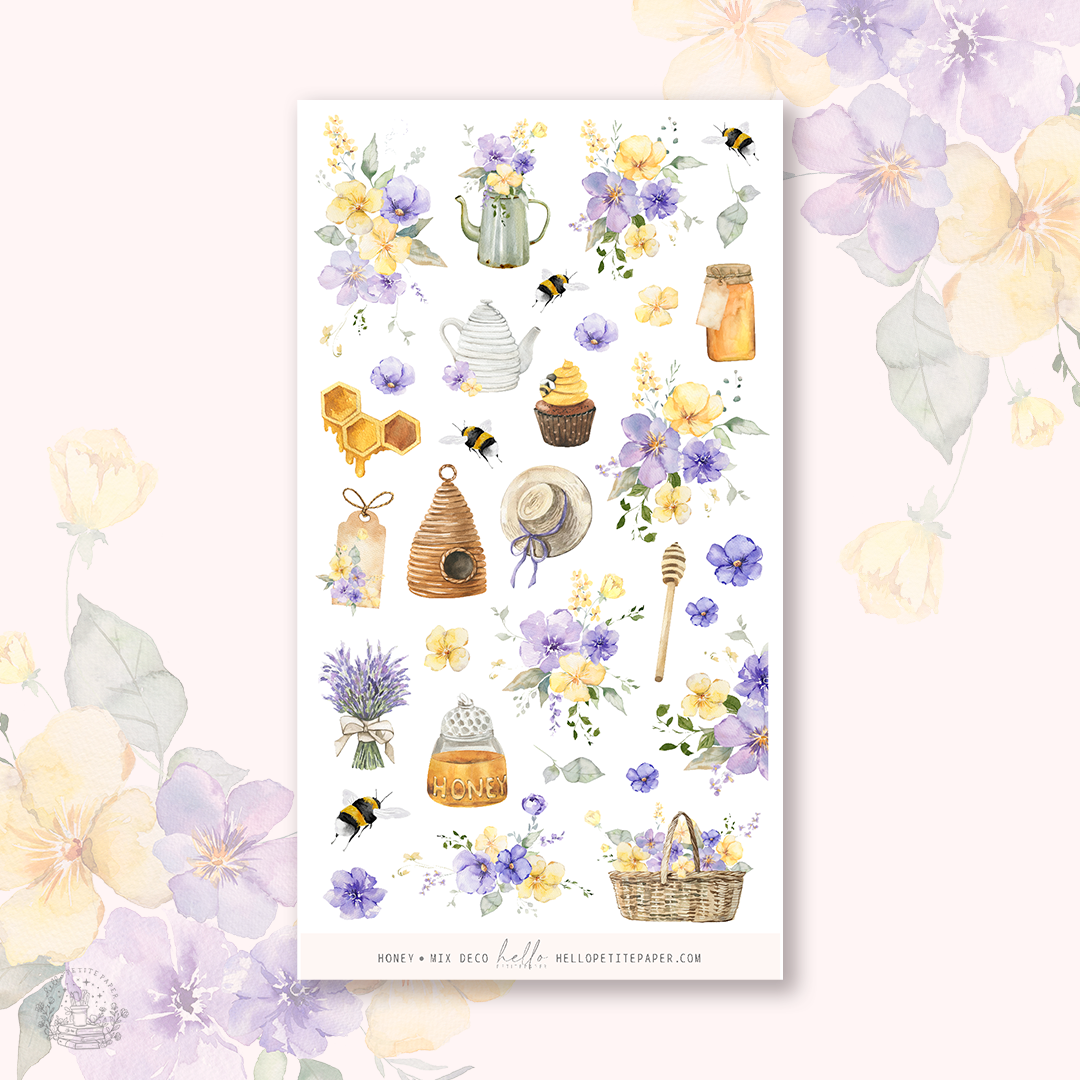 Honey - MIX deco, planner stickers