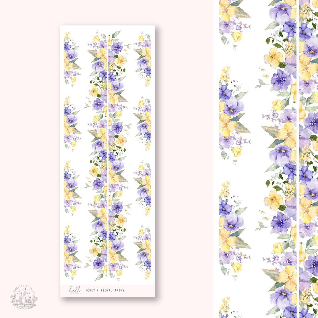 Honey - floral trims | planner stickers