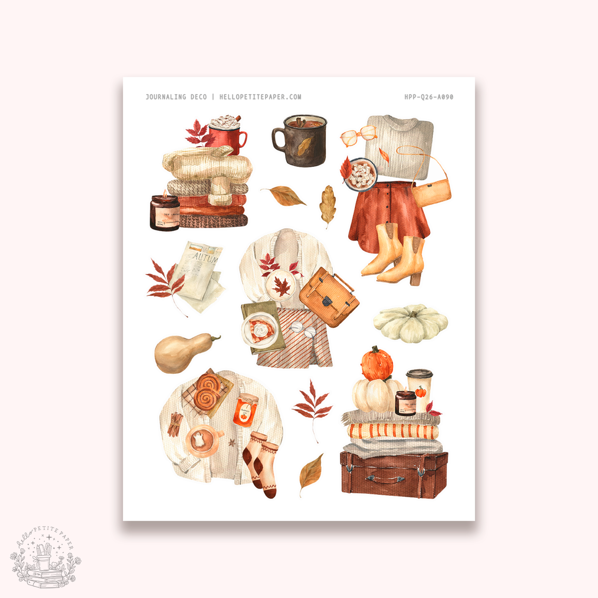 Deco stickers (Fall closet) | planner stickers.