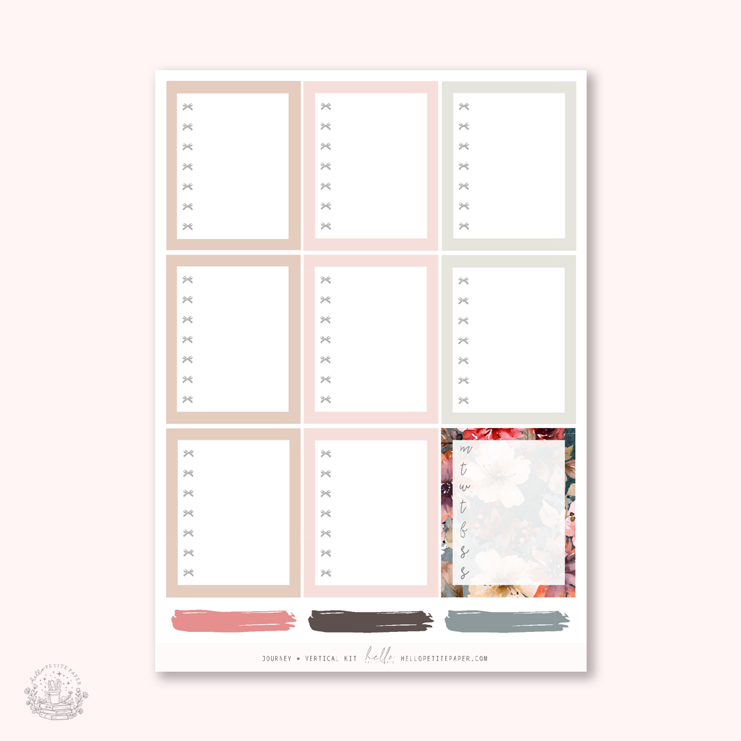 Journey - planner sticker kit (4 sheets or a la carte)