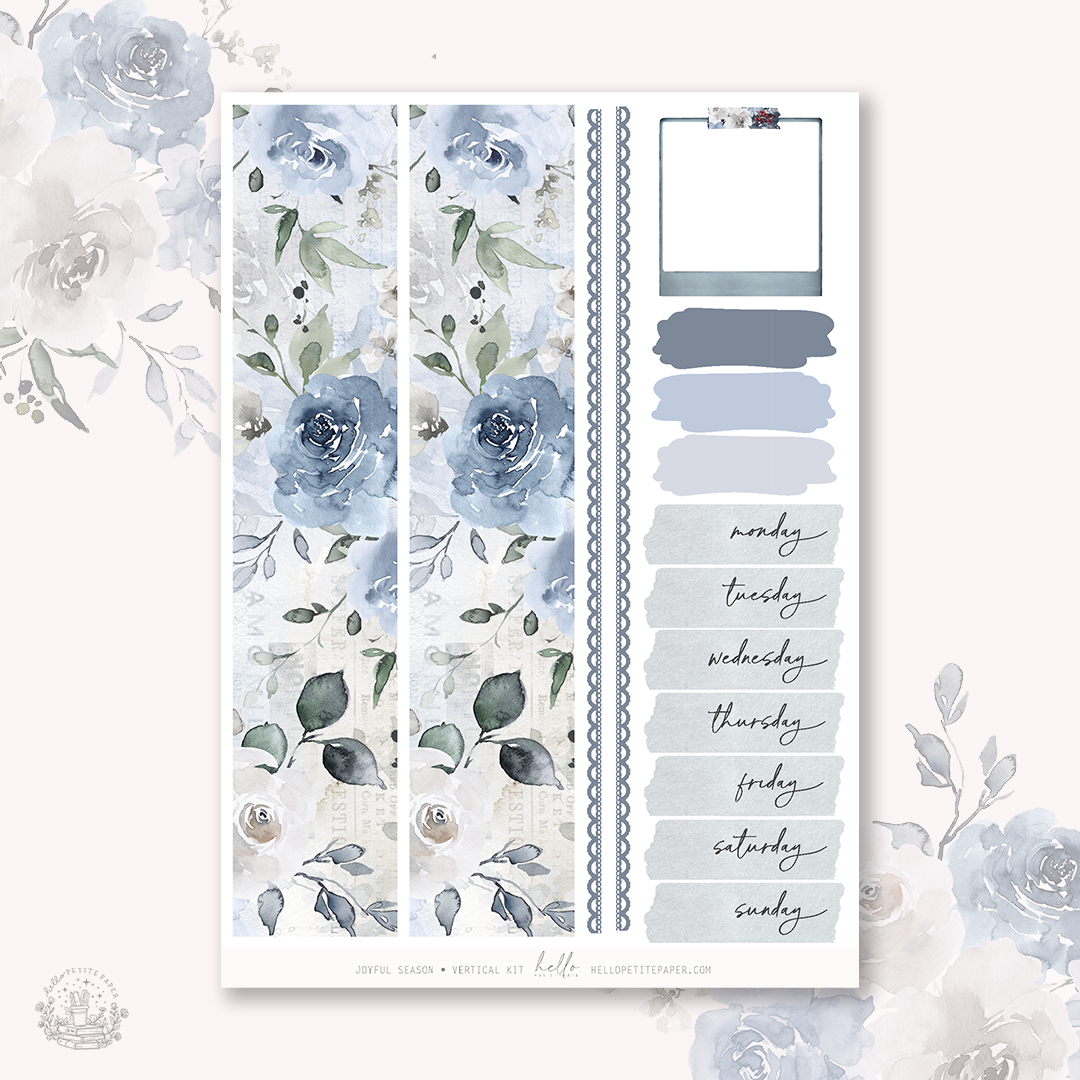 Joyful Season - vertical planner sticker kit (4 sheets or a la carte)