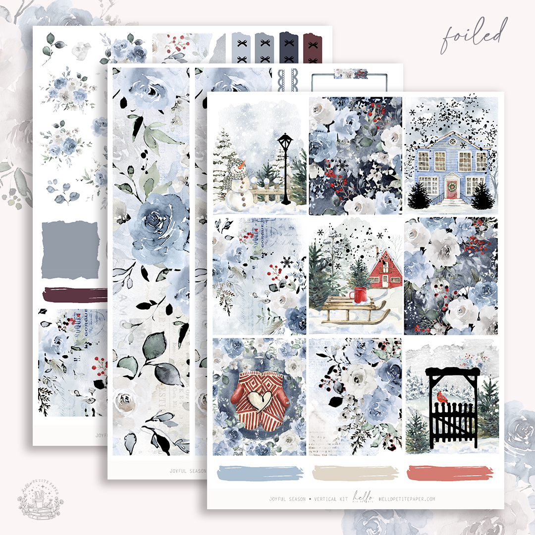 Joyful Season - FOILED sticker kit