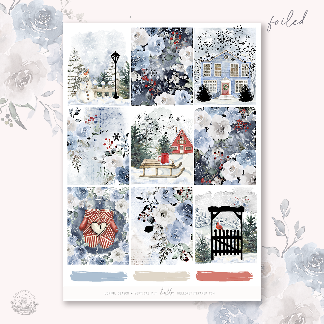 Joyful Season - FOILED sticker kit