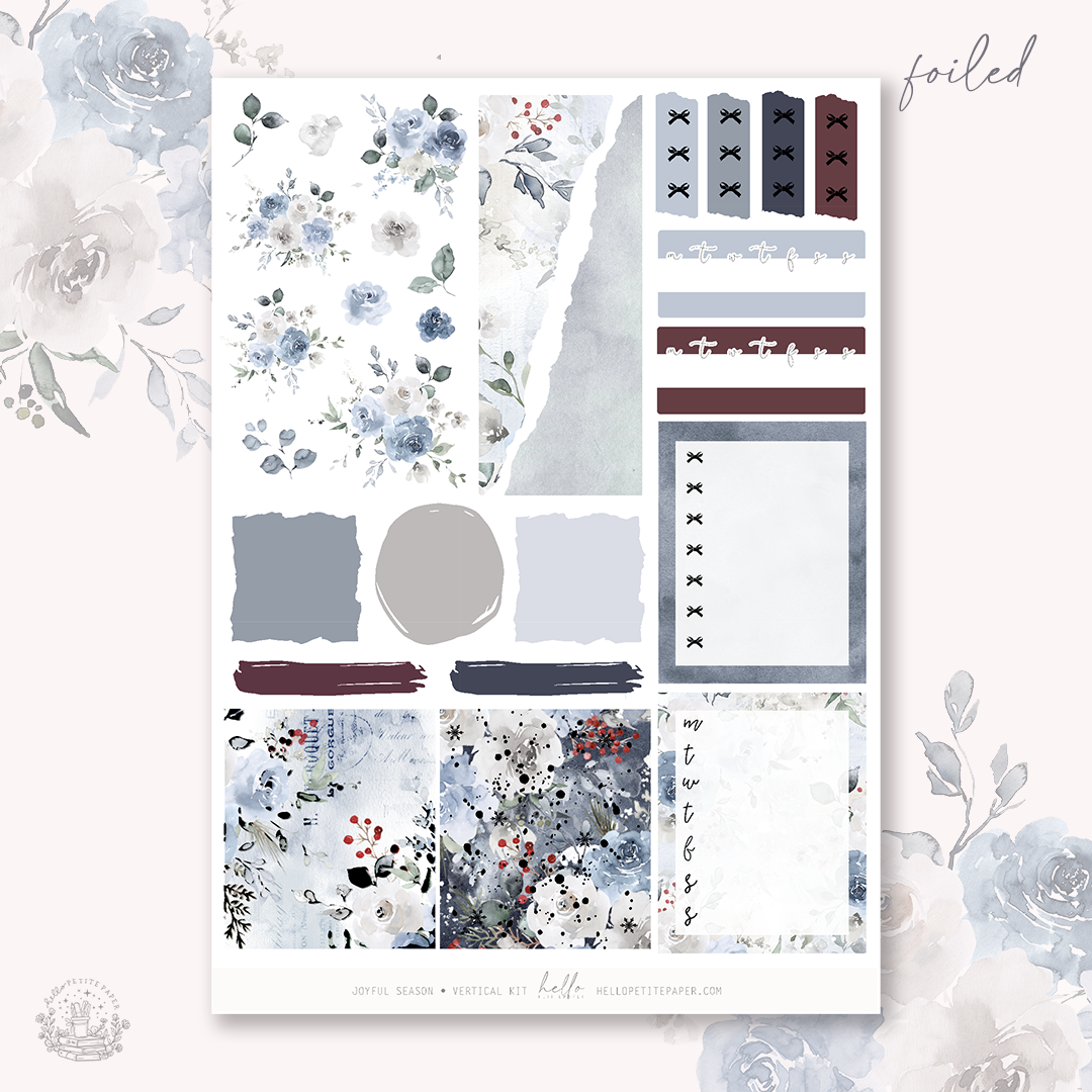 Joyful Season - FOILED sticker kit