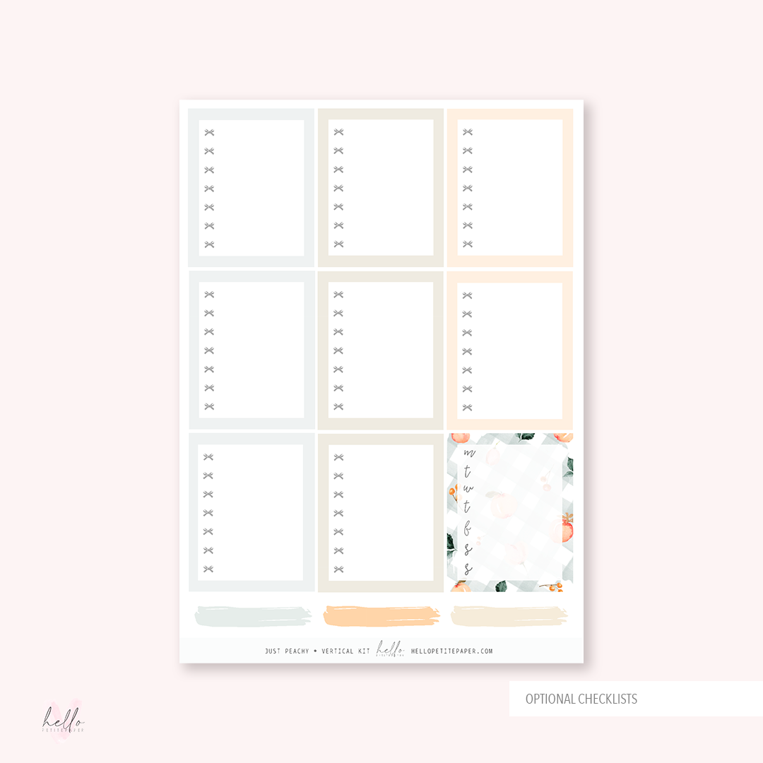 Just Peachy - FOILED KIT - premium matte paper sticker kit