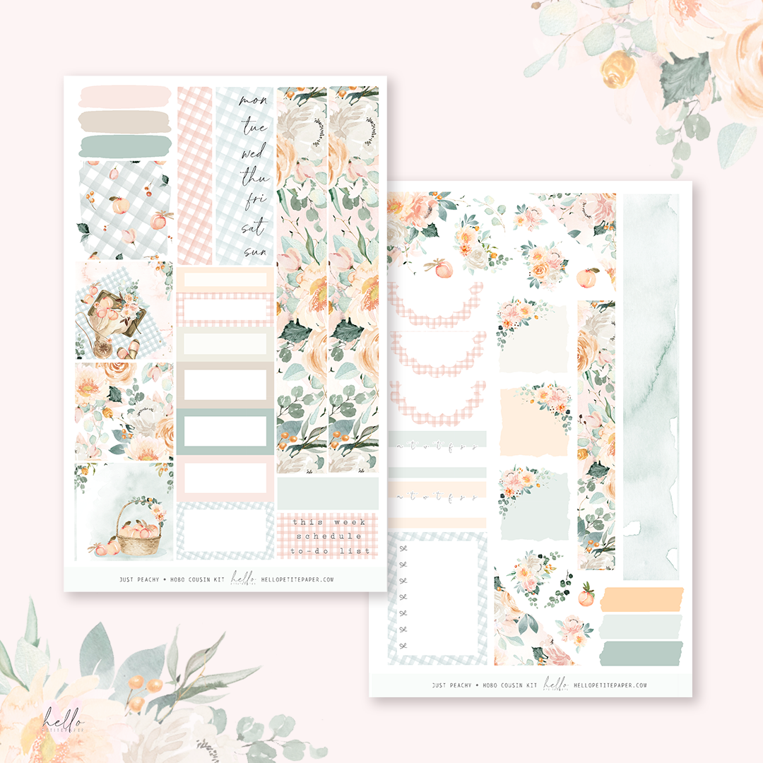 Hobonichi Cousin Sticker Kit - Just Peachy