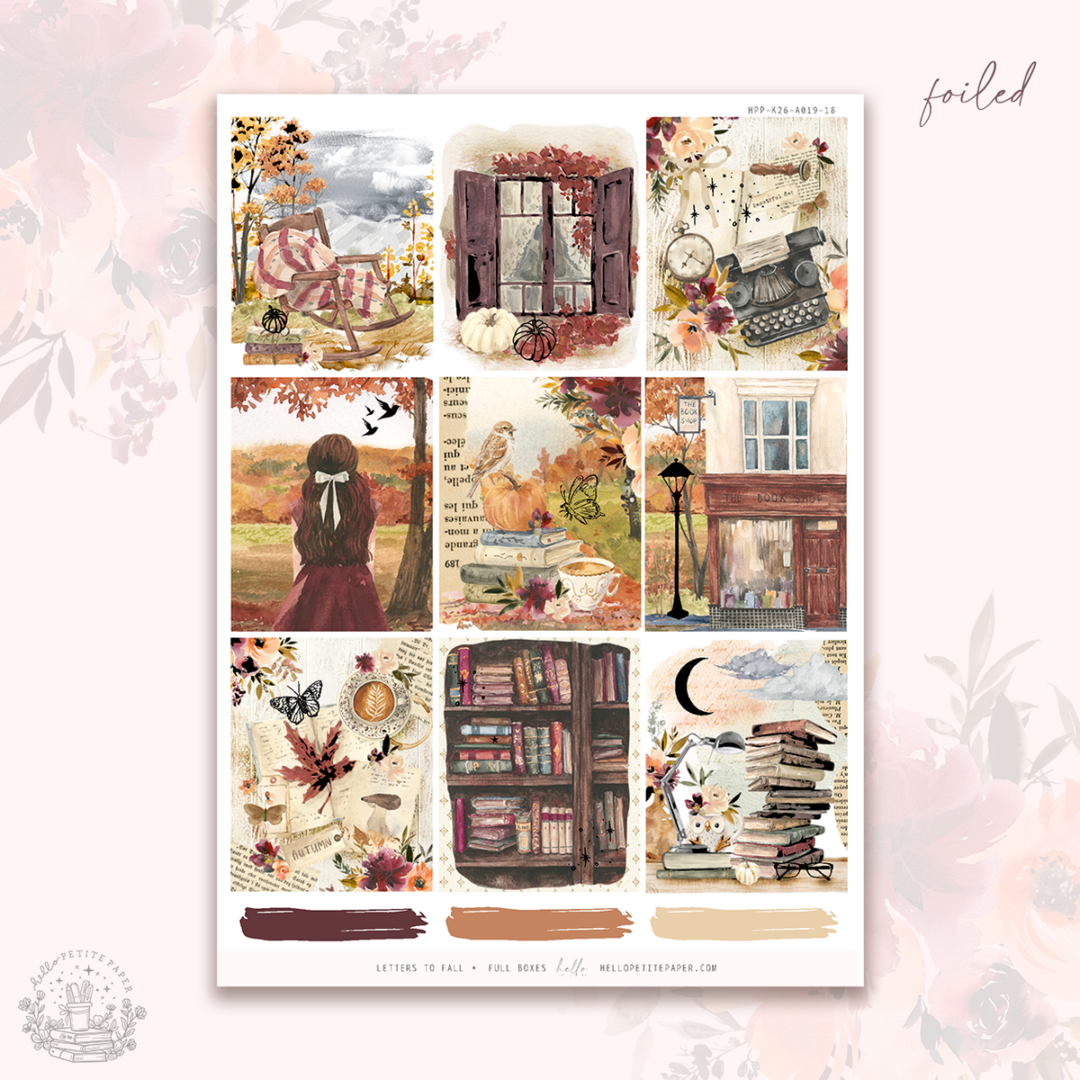 Letters to Fall - GOLD foiled deco boxes.