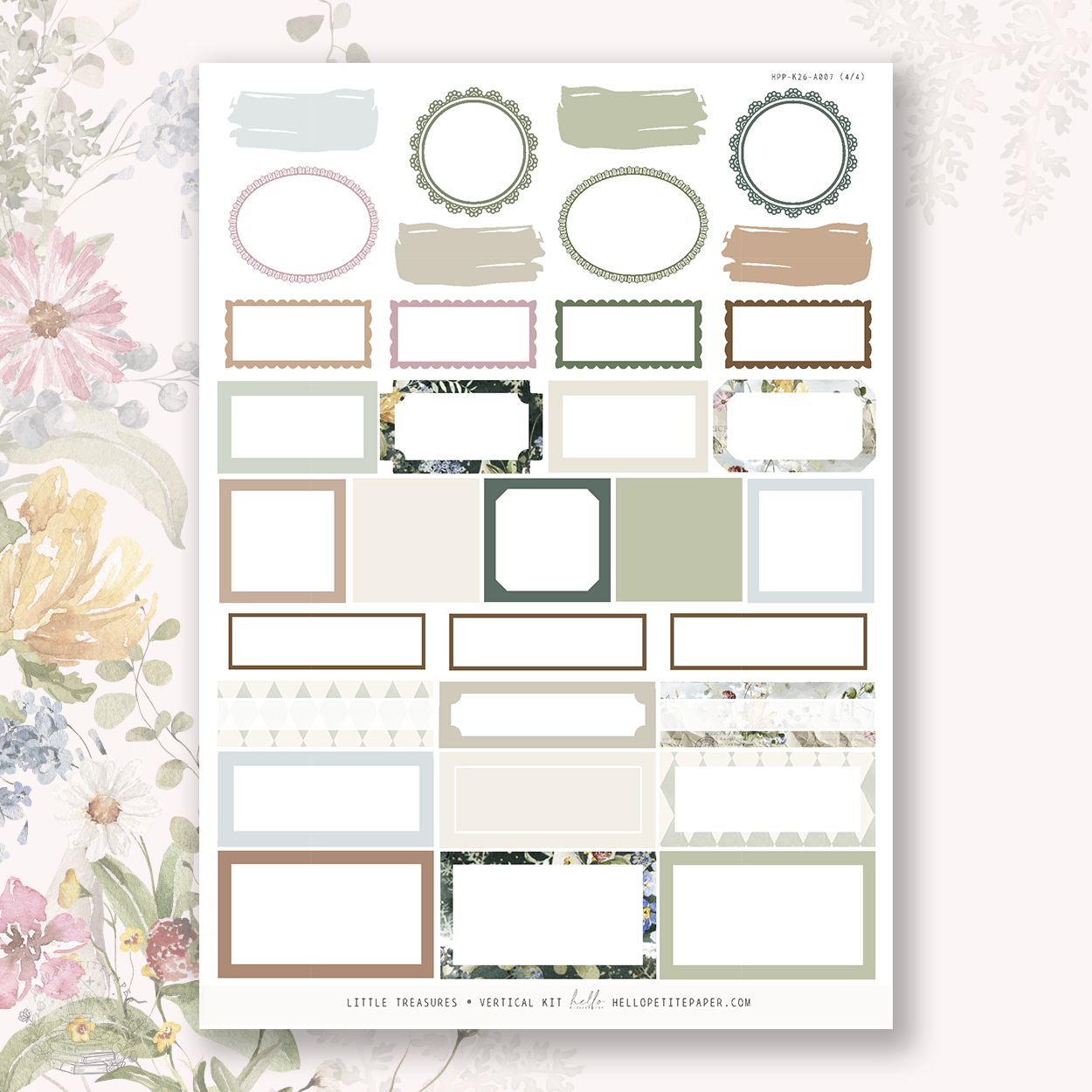 Little Treasures - gold FOILED sticker kit