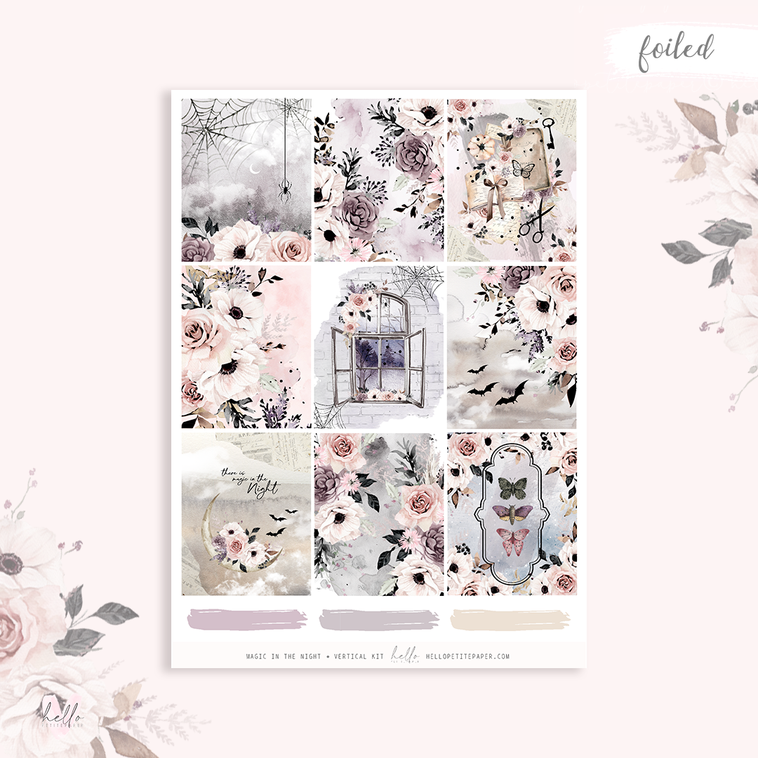 Magic in the night - FOILED KIT - premium matte paper sticker kit