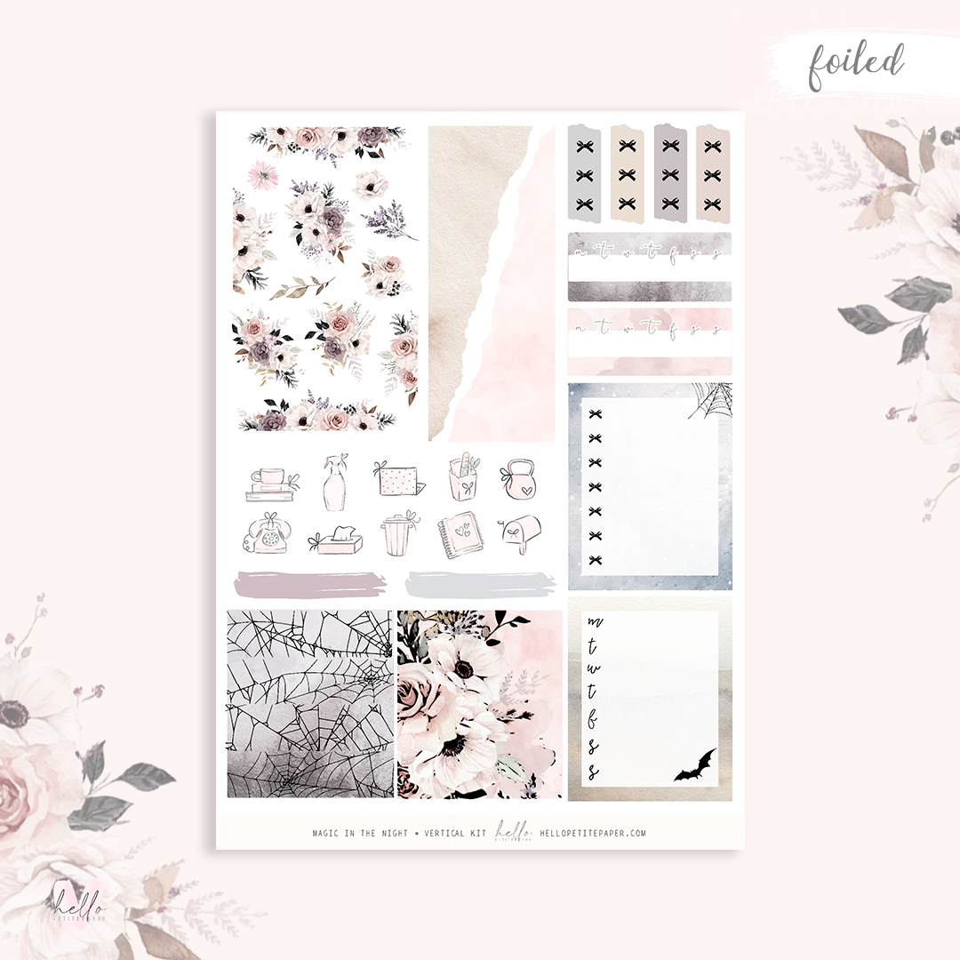 Magic in the night - FOILED KIT - premium matte paper sticker kit